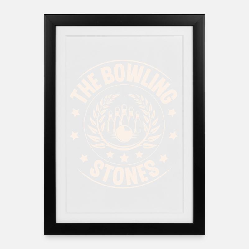 Bowling - Gerahmtes Poster (27 × 37 cm) - Schwarz