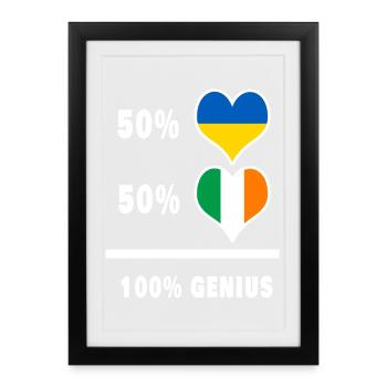 L'Irlande et l'Ukraine - Affiche encadrée (27 × 37 cm) - noir - Devant