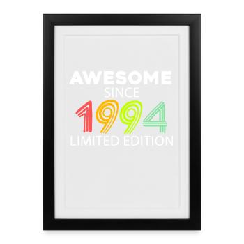 Fantastique depuis 1994 - né en 1994 - Affiche encadrée (27 × 37 cm) - noir - Devant