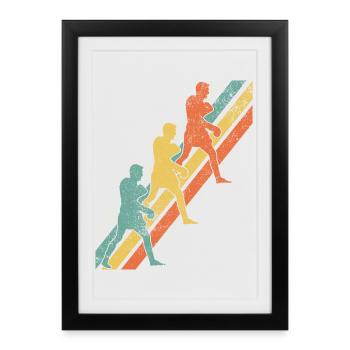 Boxen Boxer - Gerahmtes Poster (27 × 37 cm) - Schwarz - Vorne