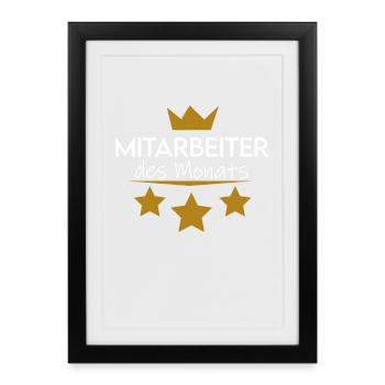 Mitarbeiter des Monats - Gerahmtes Poster (27 × 37 cm) - Schwarz - Vorne