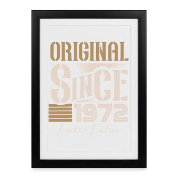 Born in 1972 Birthday Year vintage retro - Framed poster (27 × 37 cm) - black - Front