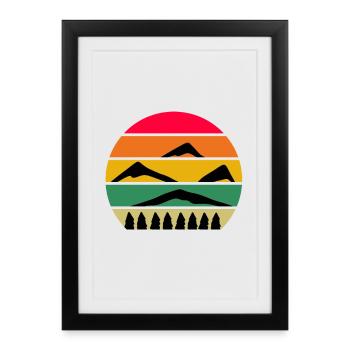 Mountain Mountains - Framed poster (27 × 37 cm) - black - Front
