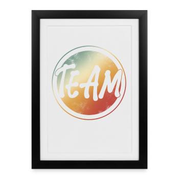 Équipe - Affiche encadrée (27 × 37 cm) - noir - Devant