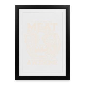 Vie VégétarienNe Vaitarian Vegan - Affiche encadrée (27 × 37 cm) - noir - Devant