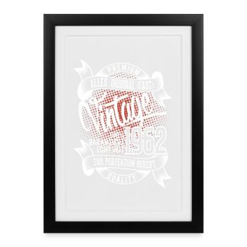 1962 Geboren Jahrgang Geburtstag Vintage - Gerahmtes Poster (27 × 37 cm) - Schwarz - Vorne