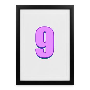 9 - Framed poster (27 × 37 cm) - black - Front
