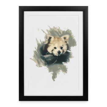 Red panda - Framed poster (27 × 37 cm) - black - Front
