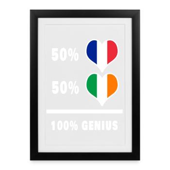 France et Irlande Génie / Présent - Affiche encadrée (27 × 37 cm) - noir - Devant