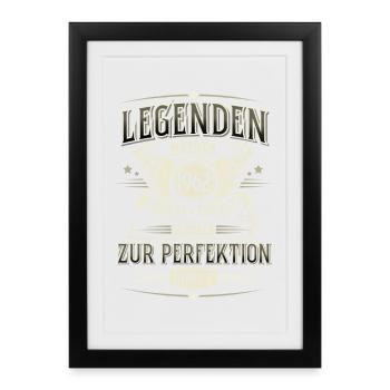 Jahrgang 1962 Geboren Geburtstag Legende - Gerahmtes Poster (27 × 37 cm) - Schwarz - Vorne