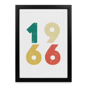 1966 - Vintage 1966 Retro Vintage - Framed poster (27 × 37 cm) - black - Front