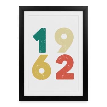 1962 - Vintage 1962 Retro Vintage - Framed poster (27 × 37 cm) - black - Front