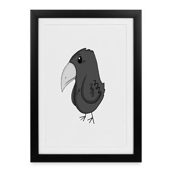 Crow - Framed poster (27 × 37 cm) - black - Front