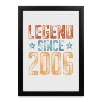 2006 Birth Year 18th Birthday - Framed poster (27 × 37 cm) - black - Front