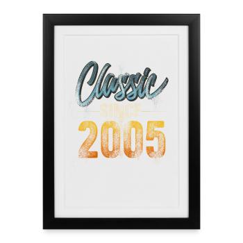 2005 Year of birth Birthday Year of construction Vintage - Framed poster (27 × 37 cm) - black - Front