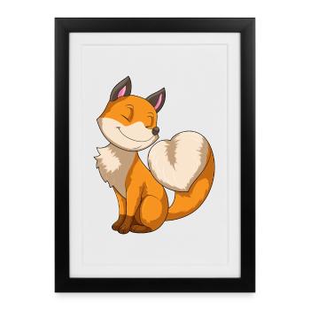 Fox Heart - Framed poster (27 × 37 cm) - black - Front
