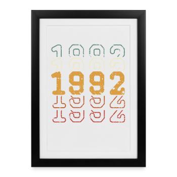 1992 - Affiche encadrée (27 × 37 cm) - noir - Devant