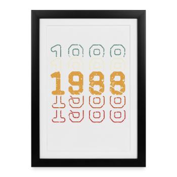 1988 - Framed poster (27 × 37 cm) - black - Front