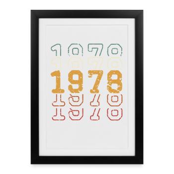 1978 - Affiche encadrée (27 × 37 cm) - noir - Devant