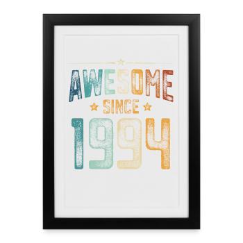 1994 Naissance Année de naissance - Affiche encadrée (27 × 37 cm) - noir - Devant