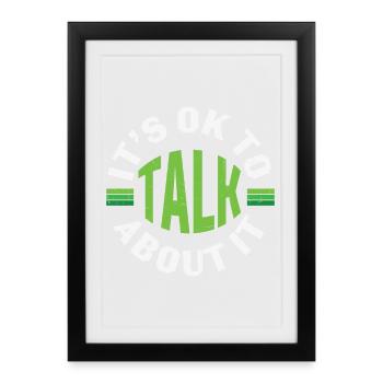 C’est correct de parler de santé mentale - Affiche encadrée (27 × 37 cm) - noir - Devant