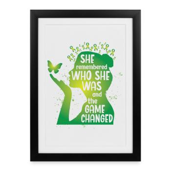Elle se souvenait de qui elle était - Affiche encadrée (27 × 37 cm) - noir - Devant