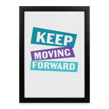 Keep Moving Forward Mental Health - Framed poster (27 × 37 cm) - black - Front