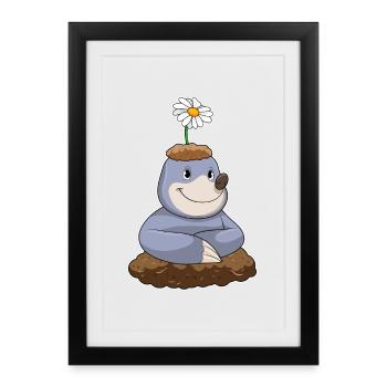 Mole Daisy - Framed poster (27 × 37 cm) - black - Front