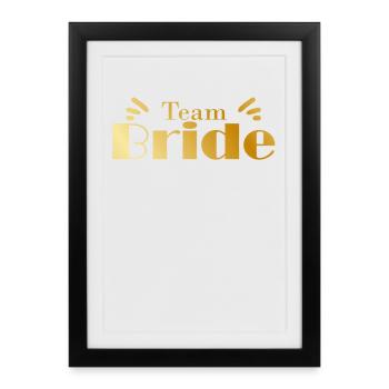 Team Bride - Framed poster (27 × 37 cm) - black - Front