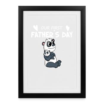 Father's Day - First Father's Day Gift - Framed poster (27 × 37 cm) - black - Front