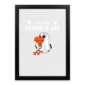 Father's Day - First Father's Day Gift - Framed poster (27 × 37 cm) - black - Front