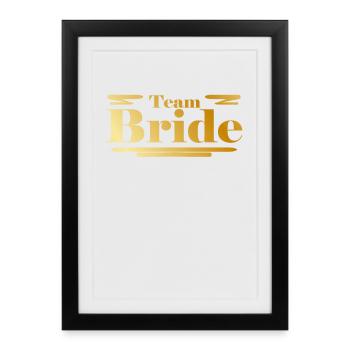 Équipe Bride Or - Affiche encadrée (27 × 37 cm) - noir - Devant