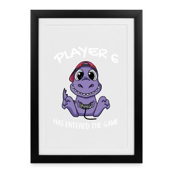 Le joueur 6 est entré dans le jeu Baby - Affiche encadrée (27 × 37 cm) - noir - Devant