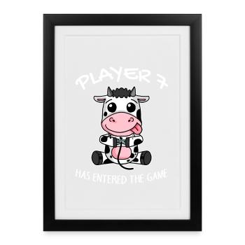Le joueur 7 est entré dans le jeu Baby - Affiche encadrée (27 × 37 cm) - noir - Devant