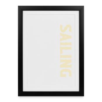 Voilier Marin Voilier - Affiche encadrée (27 × 37 cm) - noir - Devant