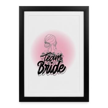Équipe Bride - Affiche encadrée (27 × 37 cm) - noir - Devant