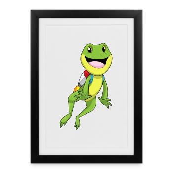 Jetpack Grenouille - Affiche encadrée (27 × 37 cm) - noir - Devant
