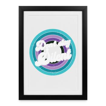 Ne restez pas silencieux Message sur la santé mentale - Affiche encadrée (27 × 37 cm) - noir - Devant