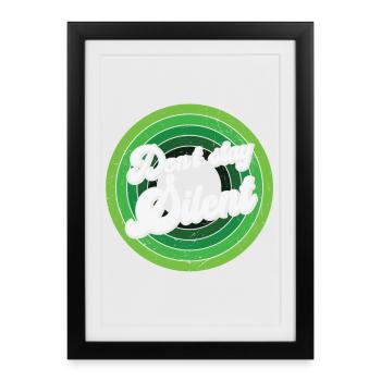 Ne restez pas silencieux Santé mentale verte - Affiche encadrée (27 × 37 cm) - noir - Devant