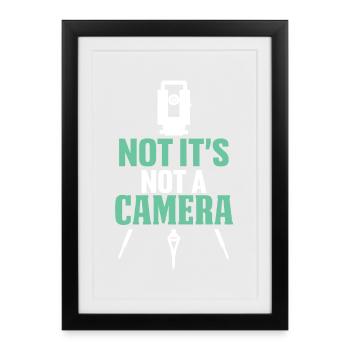 Ironische Botschaftsfotografie - Gerahmtes Poster (27 × 37 cm) - Schwarz - Vorne