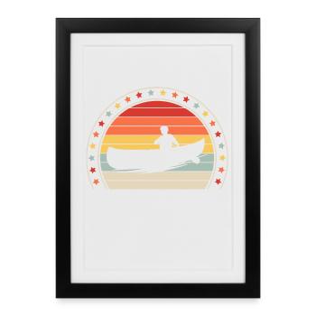 Canoë Canoë Canoë - Affiche encadrée (27 × 37 cm) - noir - Devant