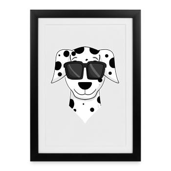 Dalmate - Affiche encadrée (27 × 37 cm) - noir - Devant