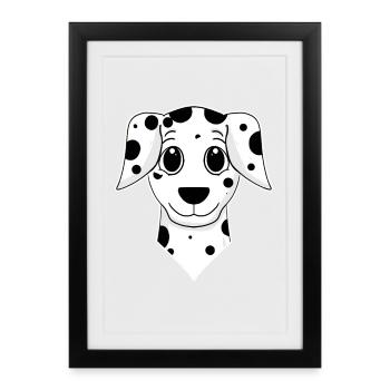 Dalmate - Affiche encadrée (27 × 37 cm) - noir - Devant