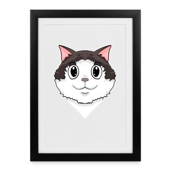 Chat Ragdoll - Affiche encadrée (27 × 37 cm) - noir - Devant