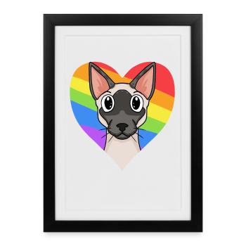 Siamese Cat Cat - Framed poster (27 × 37 cm) - black - Front