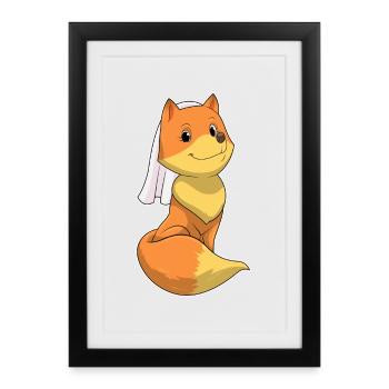 Fox Bridal Veil Wedding - Framed poster (27 × 37 cm) - black - Front