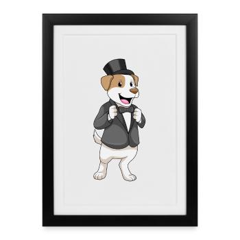 Mariage de la veste du chien pour le toilette - Affiche encadrée (27 × 37 cm) - noir - Devant