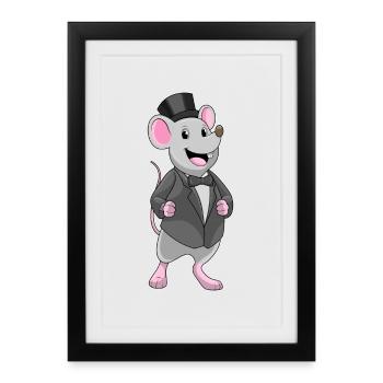 Mariage de la veste du marié souris - Affiche encadrée (27 × 37 cm) - noir - Devant