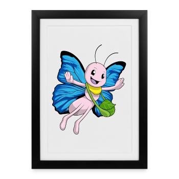 Butterfly Handbag - Framed poster (27 × 37 cm) - black - Front