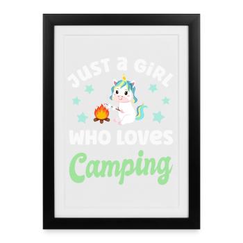 Camping Campen - Affiche encadrée (27 × 37 cm) - noir - Devant